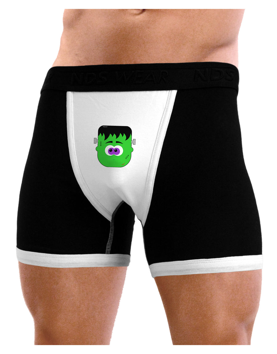 Frankenstein Face Halloween Mens NDS Wear Boxer Brief Underwear-Boxer Briefs-NDS Wear-Black-with-White-Small-Davson Sales