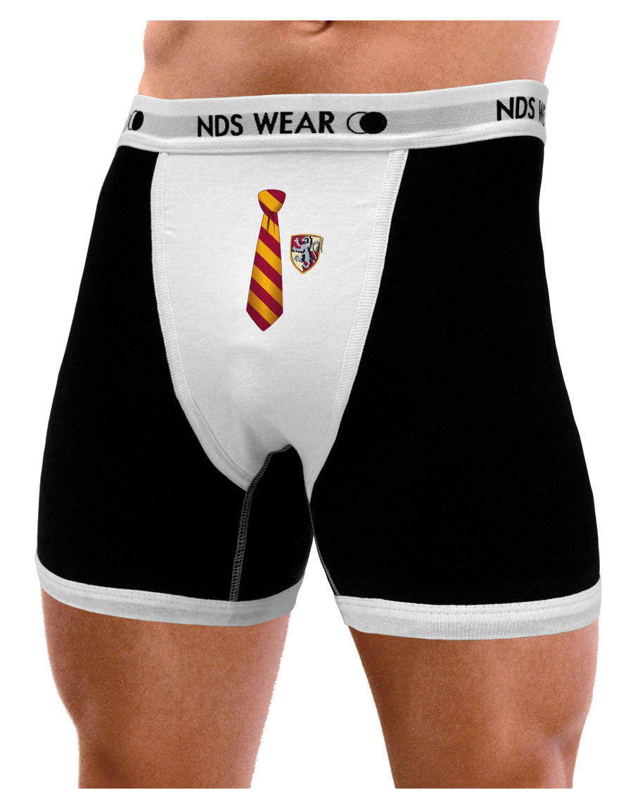 Wizard Tie Red and Yellow Mens NDS Wear Boxer Brief Underwear-Boxer Briefs-NDS Wear-Black-with-White-Small-Davson Sales