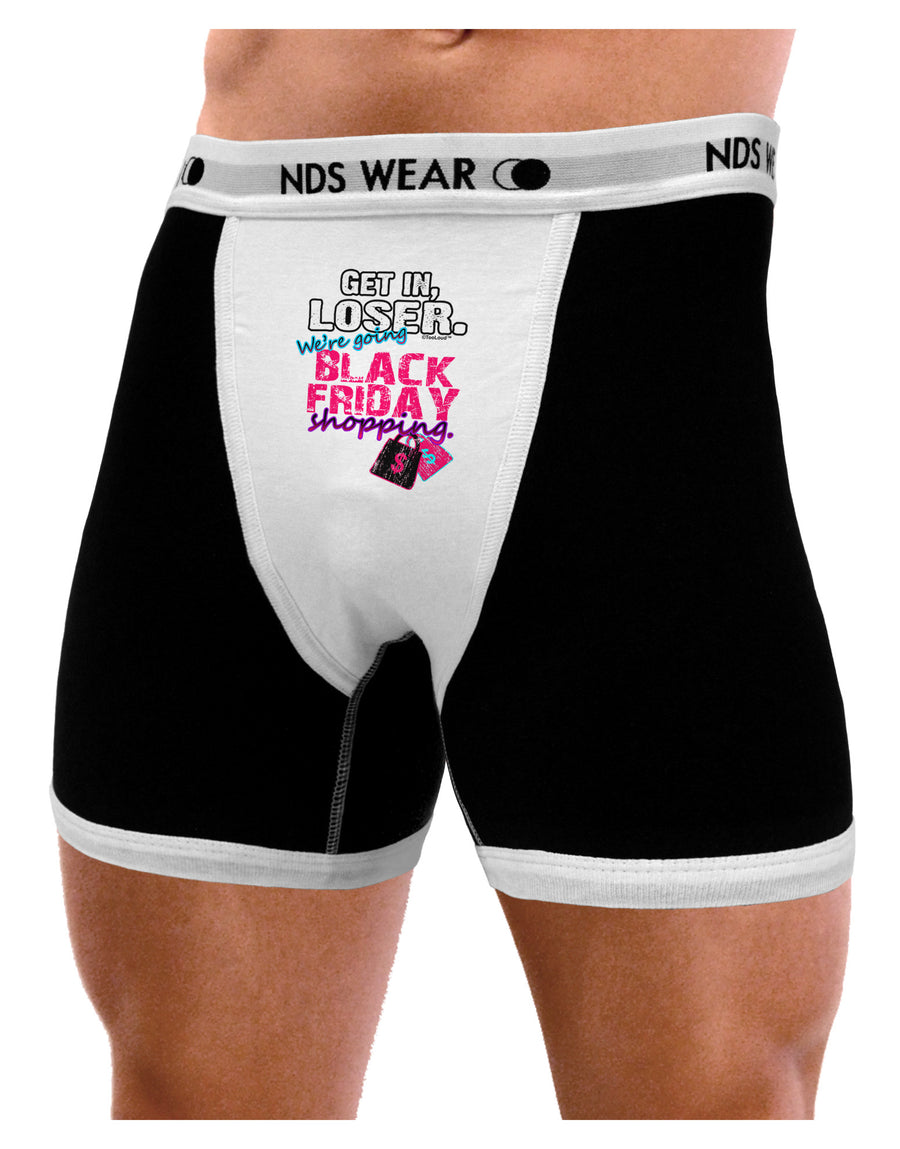 TooLoud We're going Black Friday Shopping Mens NDS Wear Boxer Brief Underwear-Boxer Briefs-NDS Wear-Black-with-White-Small-Davson Sales