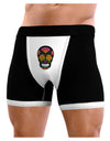 Version 2 Black Day of the Dead Calavera Mens NDS Wear Boxer Brief Underwear-Boxer Briefs-NDS Wear-Black-with-White-Small-Davson Sales