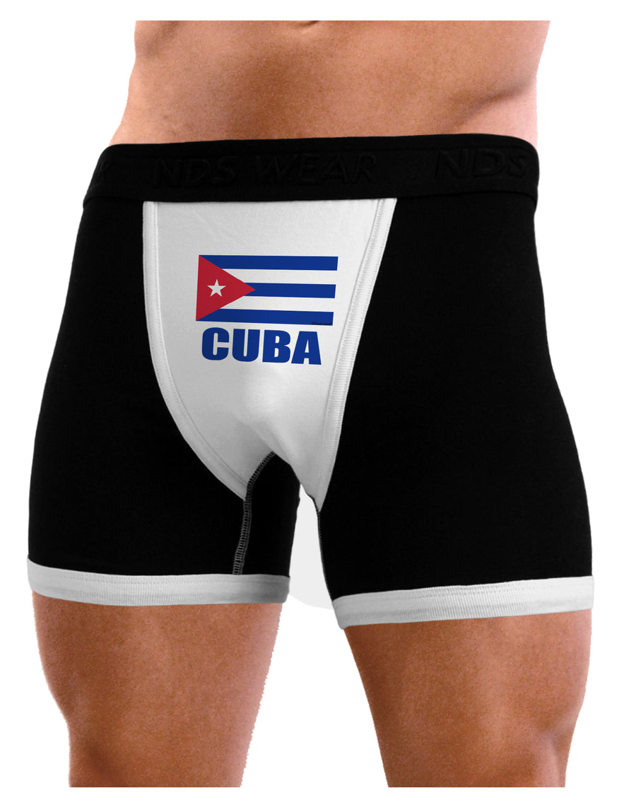 Cuba Flag Cuban Pride Mens NDS Wear Boxer Brief Underwear by TooLoud-Boxer Briefs-NDS Wear-Black-with-White-Small-Davson Sales