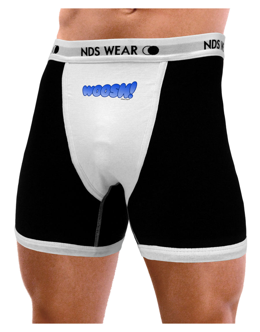 Onomatopoeia WOOSH Mens NDS Wear Boxer Brief Underwear-Boxer Briefs-NDS Wear-Black-with-White-Small-Davson Sales