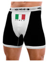 Italian Flag - Italy Text Mens NDS Wear Boxer Brief Underwear by TooLoud-Boxer Briefs-NDS Wear-Black-with-White-Small-Davson Sales
