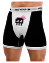 Retro 8-Bit Skull with Pink Bow Mens NDS Wear Boxer Brief Underwear-Boxer Briefs-NDS Wear-Black-with-White-Small-Davson Sales