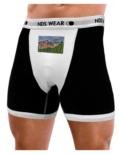 Colorado Mountains Forrest Mens NDS Wear Boxer Brief Underwear-Boxer Briefs-NDS Wear-Black-with-White-Small-Davson Sales