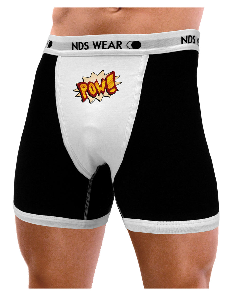 Onomatopoeia POW Mens NDS Wear Boxer Brief Underwear-Boxer Briefs-NDS Wear-Black-with-White-Small-Davson Sales