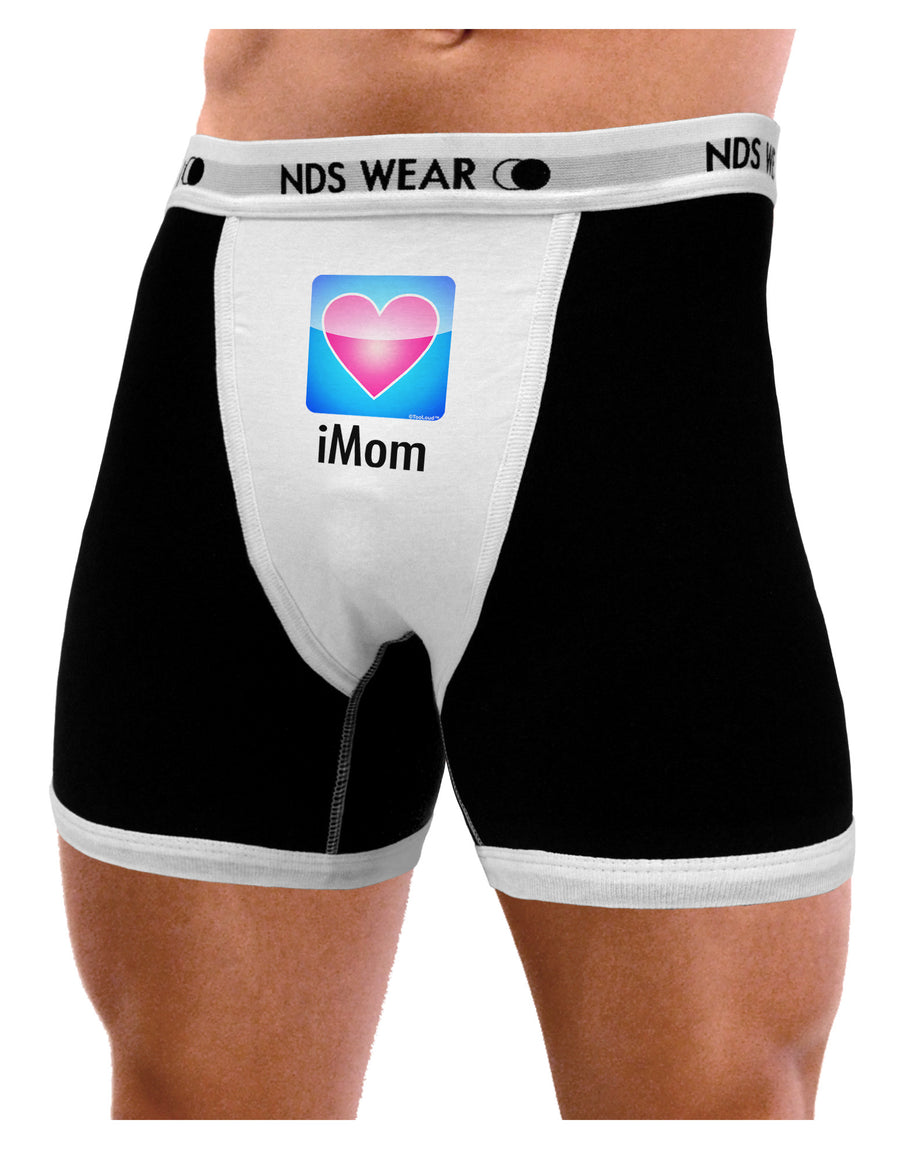 iMom - Mothers Day Mens NDS Wear Boxer Brief Underwear-Boxer Briefs-NDS Wear-Black-with-White-Small-Davson Sales