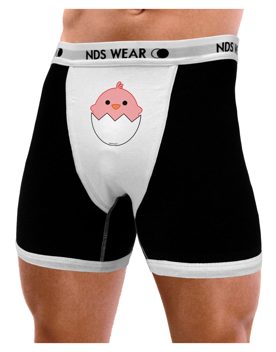 Cute Hatching Chick - Pink Mens NDS Wear Boxer Brief Underwear by TooLoud-Boxer Briefs-NDS Wear-Black-with-White-Small-Davson Sales