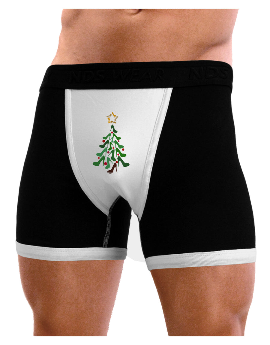 High Heels Shoes Christmas Tree Mens NDS Wear Boxer Brief Underwear-Boxer Briefs-NDS Wear-Black-with-White-Small-Davson Sales