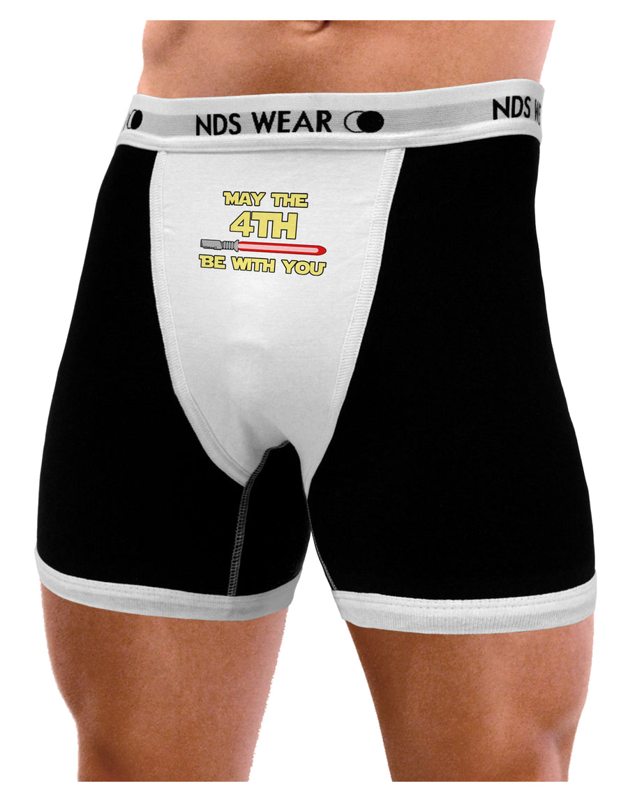 4th Be With You Beam Sword Mens NDS Wear Boxer Brief Underwear-Boxer Briefs-NDS Wear-Black-with-White-Small-Davson Sales