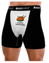 Happy Thanksgiving Mens NDS Wear Boxer Brief Underwear-Boxer Briefs-NDS Wear-Black-with-White-Small-Davson Sales