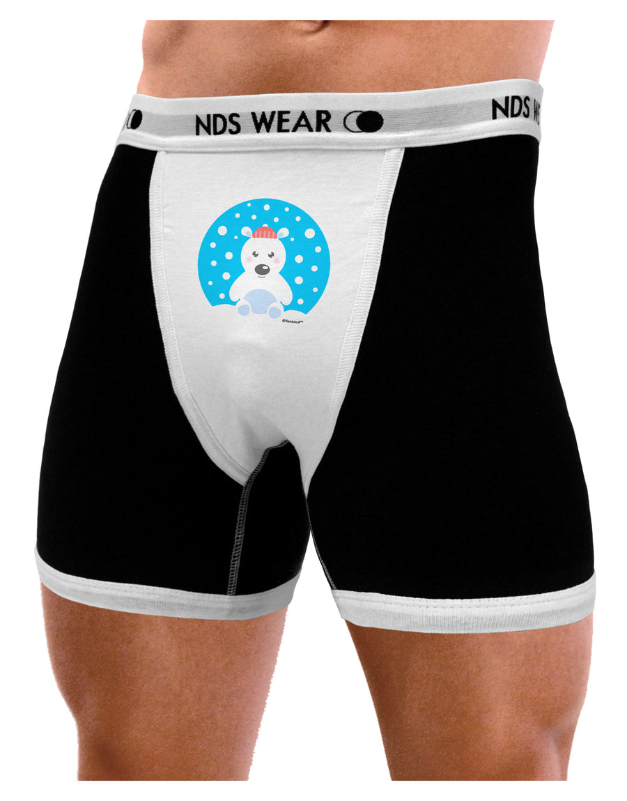 Cute Polar Bear - Christmas Mens NDS Wear Boxer Brief Underwear by TooLoud-Boxer Briefs-NDS Wear-Black-with-White-Small-Davson Sales