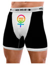 Rainbow Distressed Feminism Symbol Mens NDS Wear Boxer Brief Underwear-Boxer Briefs-NDS Wear-Black-with-White-Small-Davson Sales