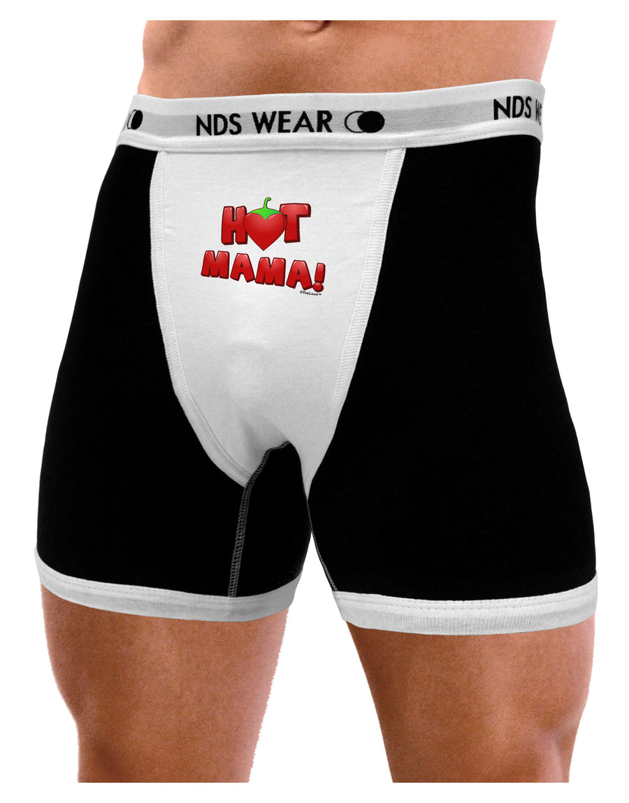 Hot Mama Chili Heart Mens NDS Wear Boxer Brief Underwear-Boxer Briefs-NDS Wear-Black-with-White-Small-Davson Sales