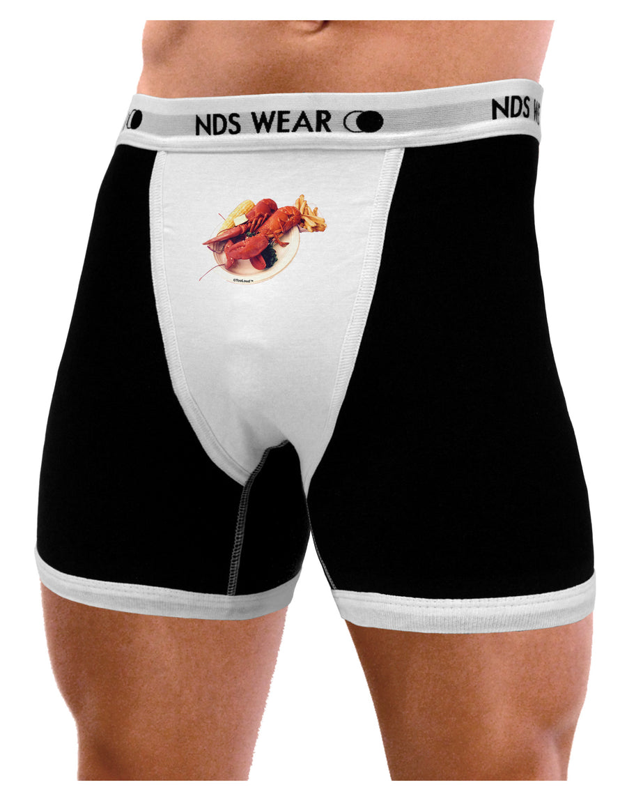 Lobster Plate Mens NDS Wear Boxer Brief Underwear-Boxer Briefs-NDS Wear-Black-with-White-Small-Davson Sales