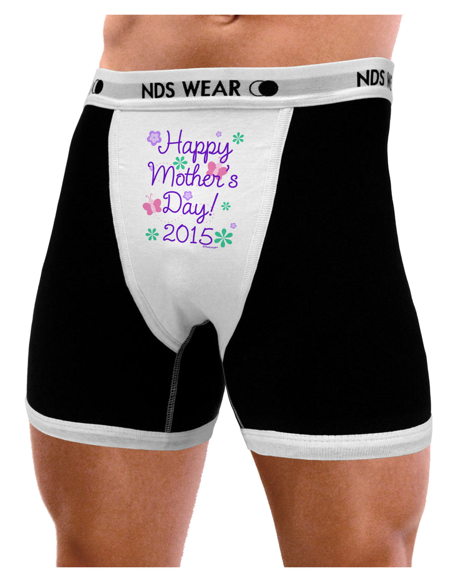 Happy Mother's Day (CURRENT YEAR) Mens NDS Wear Boxer Brief Underwear by TooLoud-Boxer Briefs-NDS Wear-Black-with-White-Small-Davson Sales