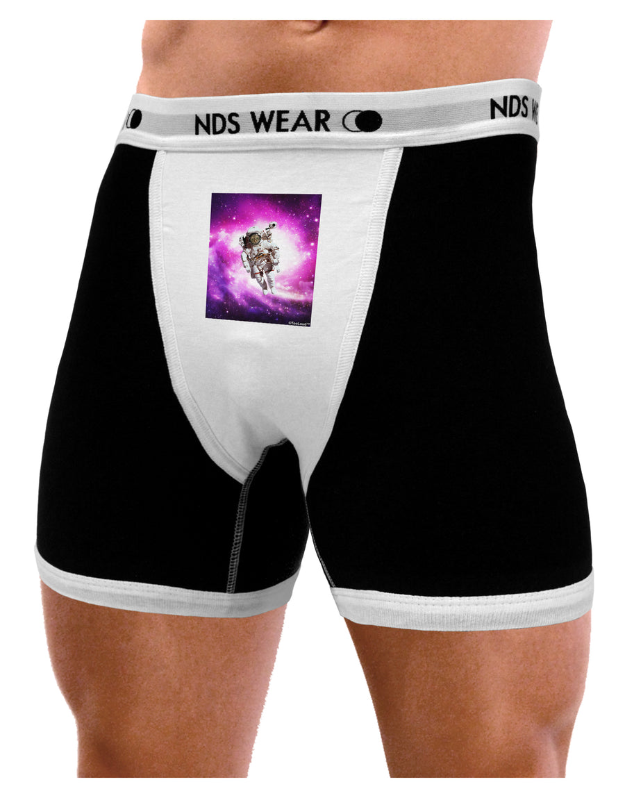 Astronaut Cat Mens NDS Wear Boxer Brief Underwear-Boxer Briefs-NDS Wear-Black-with-White-Small-Davson Sales