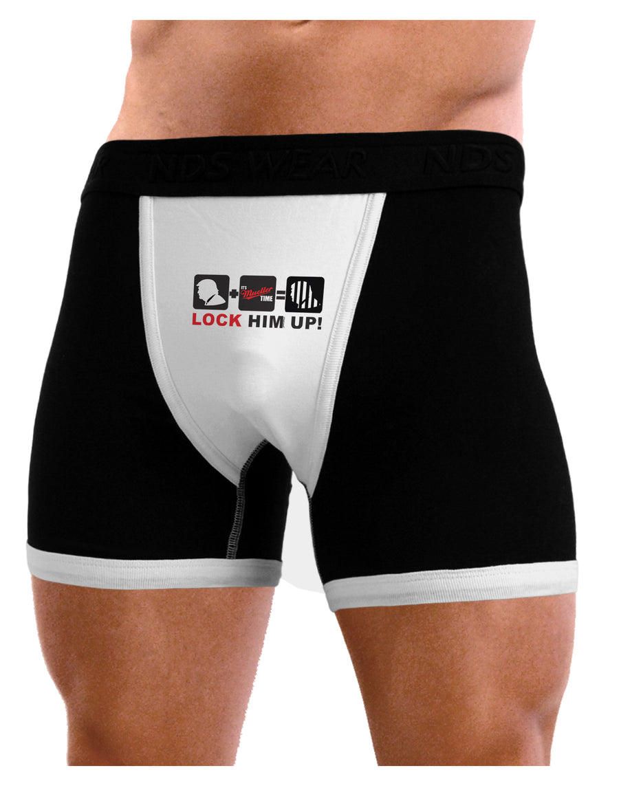 Lock Him Up Anti-Trump Funny Mens NDS Wear Boxer Brief Underwear by TooLoud-Boxer Briefs-NDS Wear-Black-with-White-Small-Davson Sales