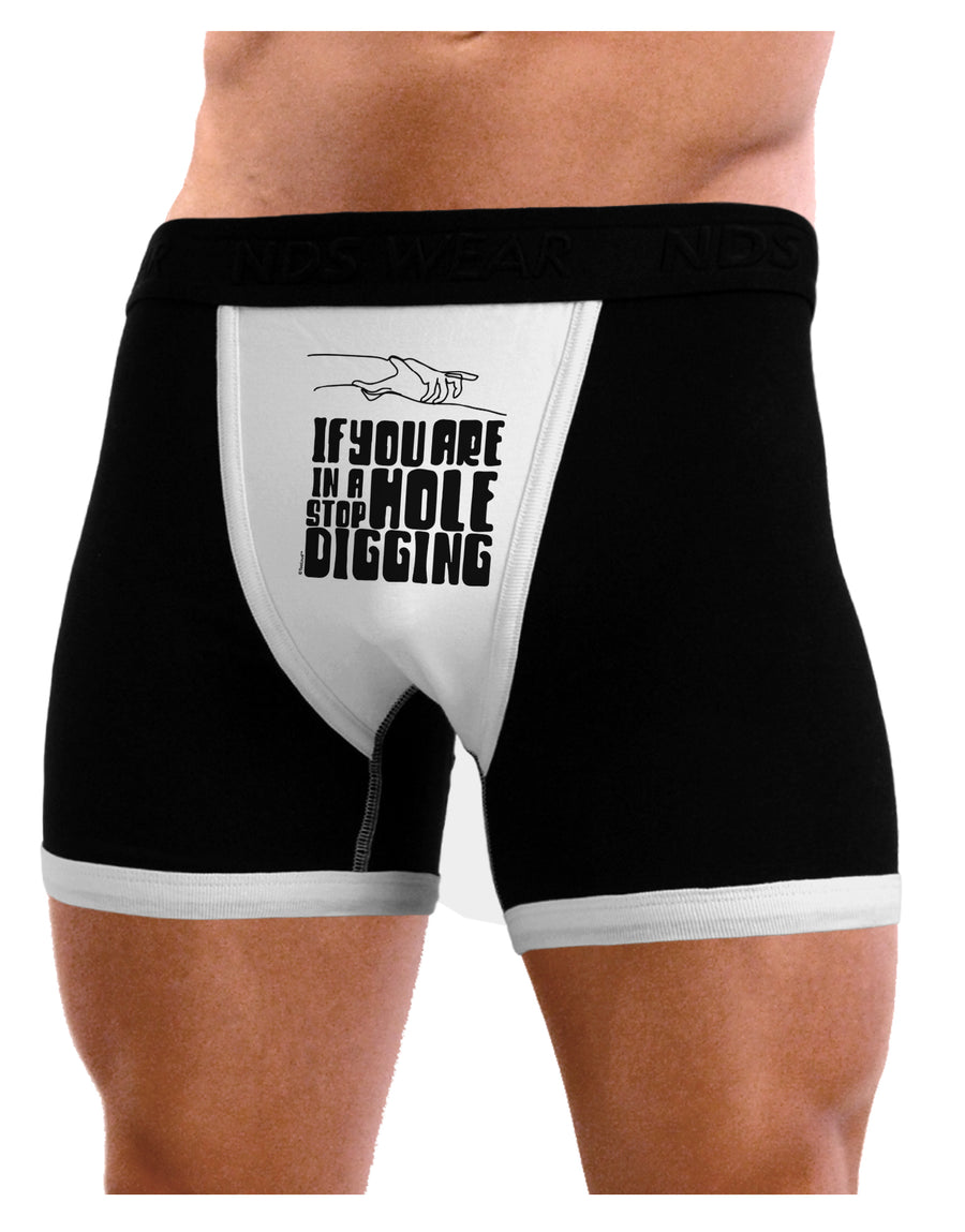 If you are in a hole stop digging Mens NDS Wear Boxer Brief Underwear-Boxer Briefs-NDS Wear-Black-with-White-Small-Davson Sales