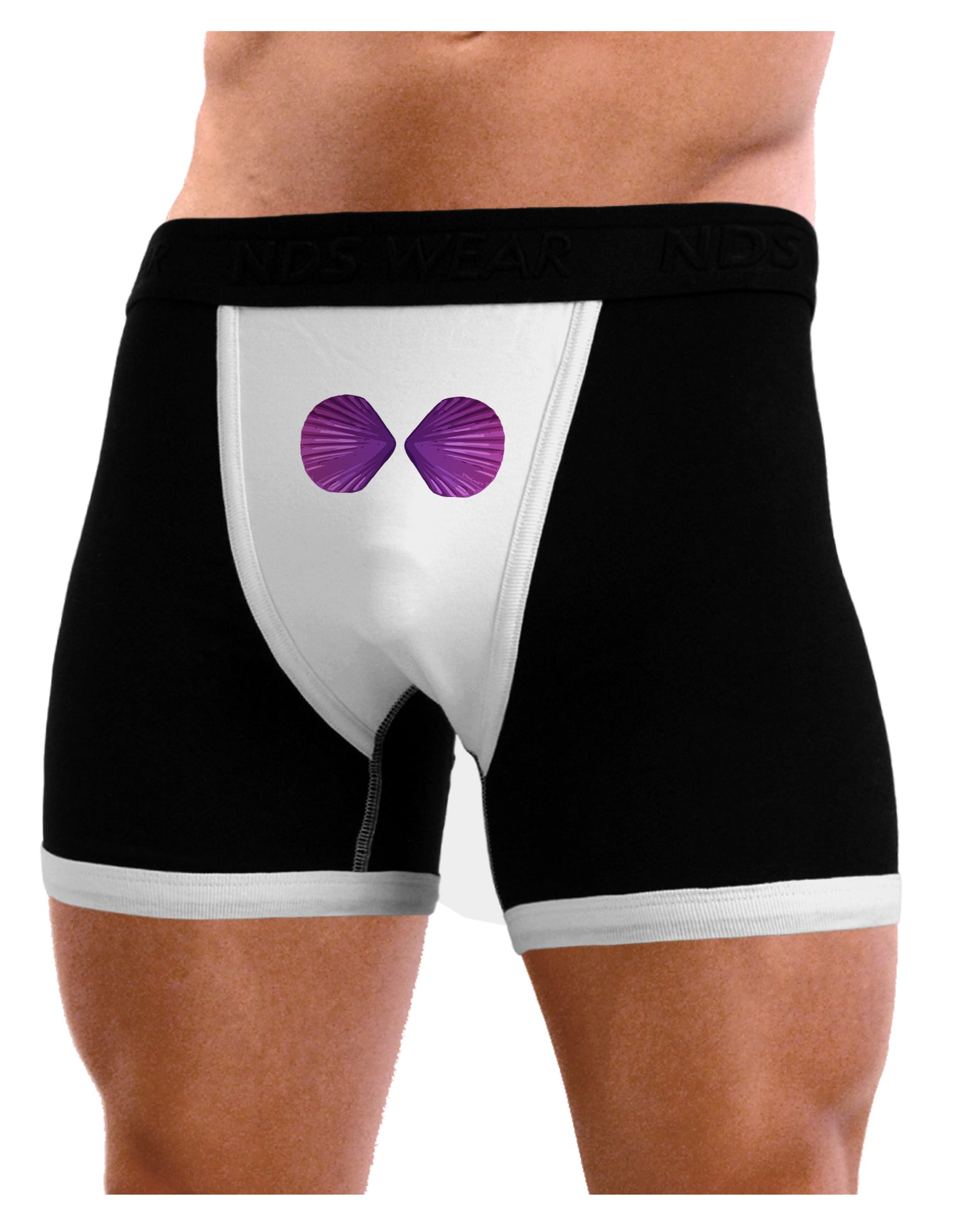 Mermaid Shell Bra Purple Mens NDS Wear Boxer Brief Underwear by