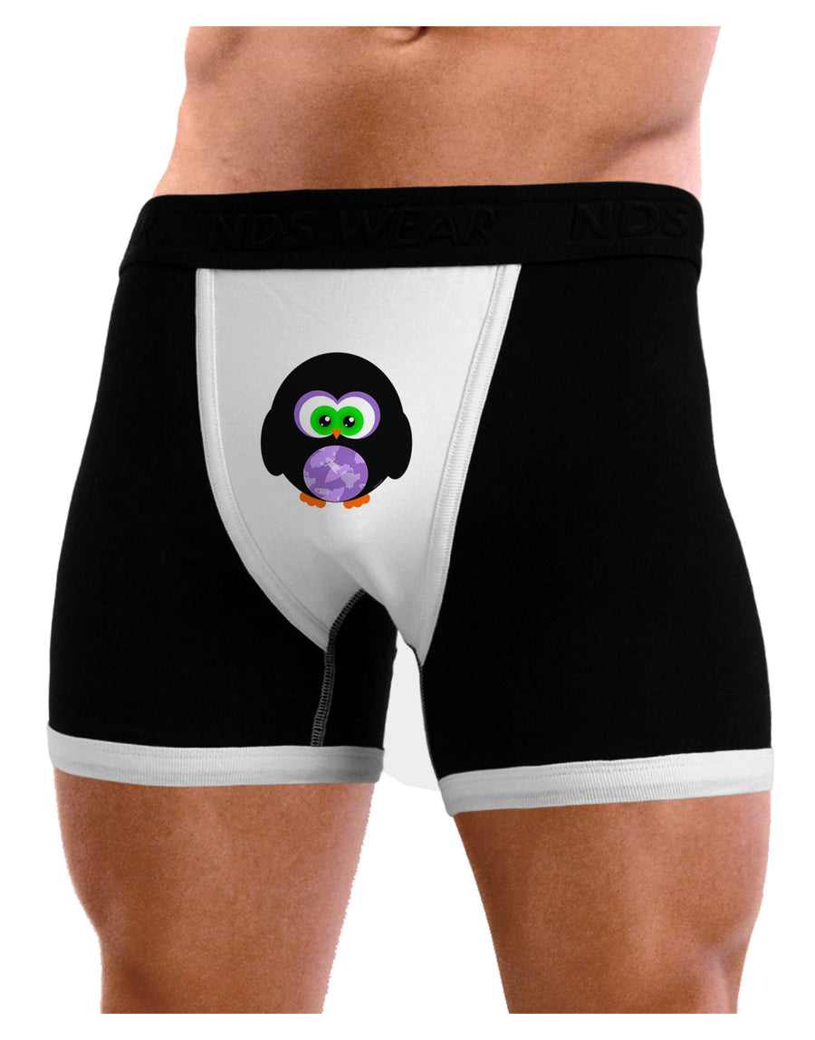 Cute Owl Halloween Mens NDS Wear Boxer Brief Underwear-Boxer Briefs-NDS Wear-Black-with-White-Small-Davson Sales