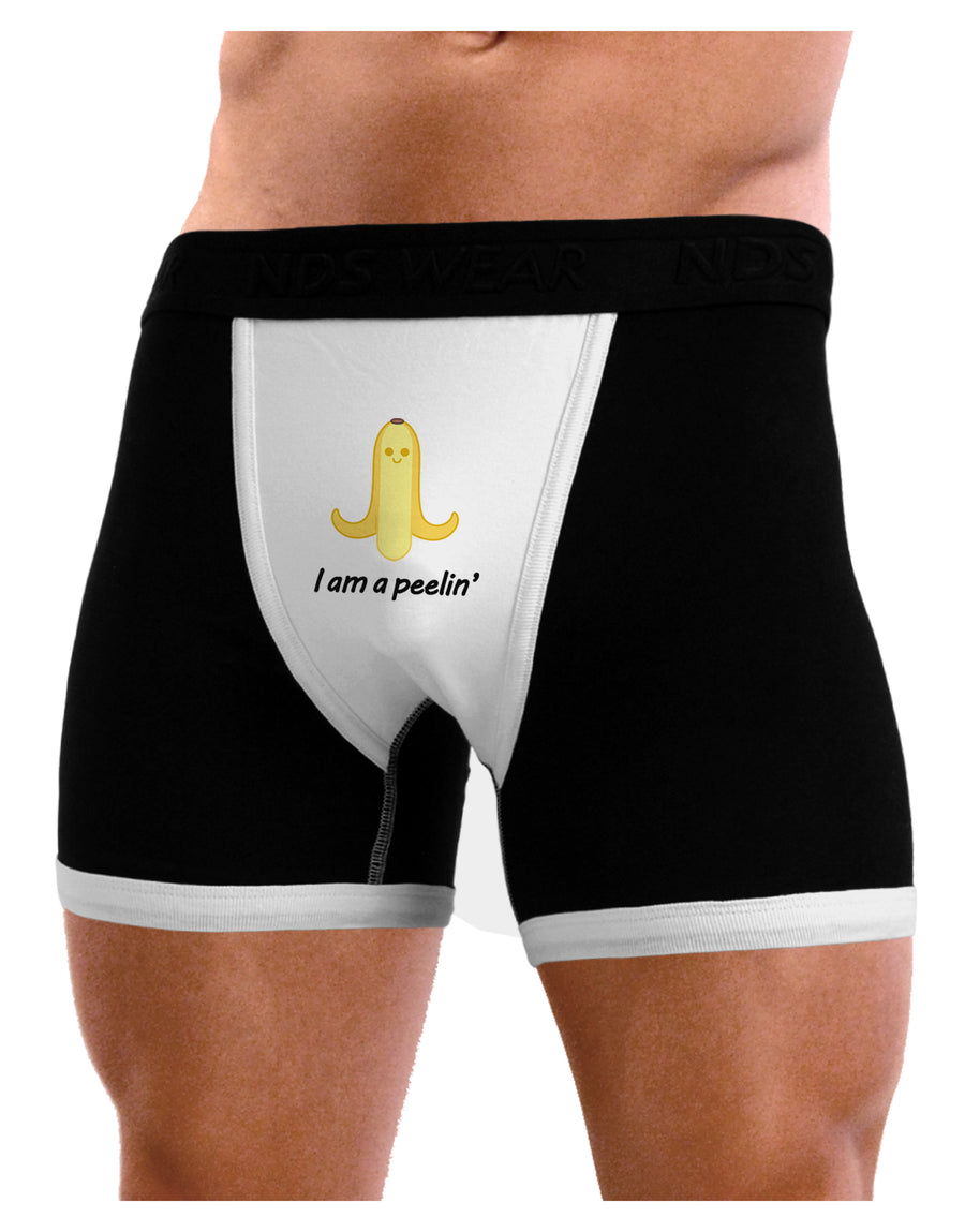 Banana - I am a Peelin Mens NDS Wear Boxer Brief Underwear-Boxer Briefs-NDS Wear-Black-with-White-Small-Davson Sales