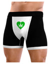 Marijuana Leaf Heart Green Mens NDS Wear Boxer Brief Underwear-Boxer Briefs-NDS Wear-Black-with-White-Small-Davson Sales