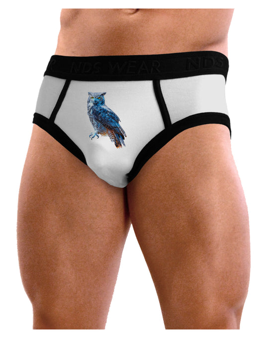 Colorful Great Horned Owl Mens NDS Wear Briefs Underwear-Mens Briefs-NDS Wear-White-Small-Davson Sales