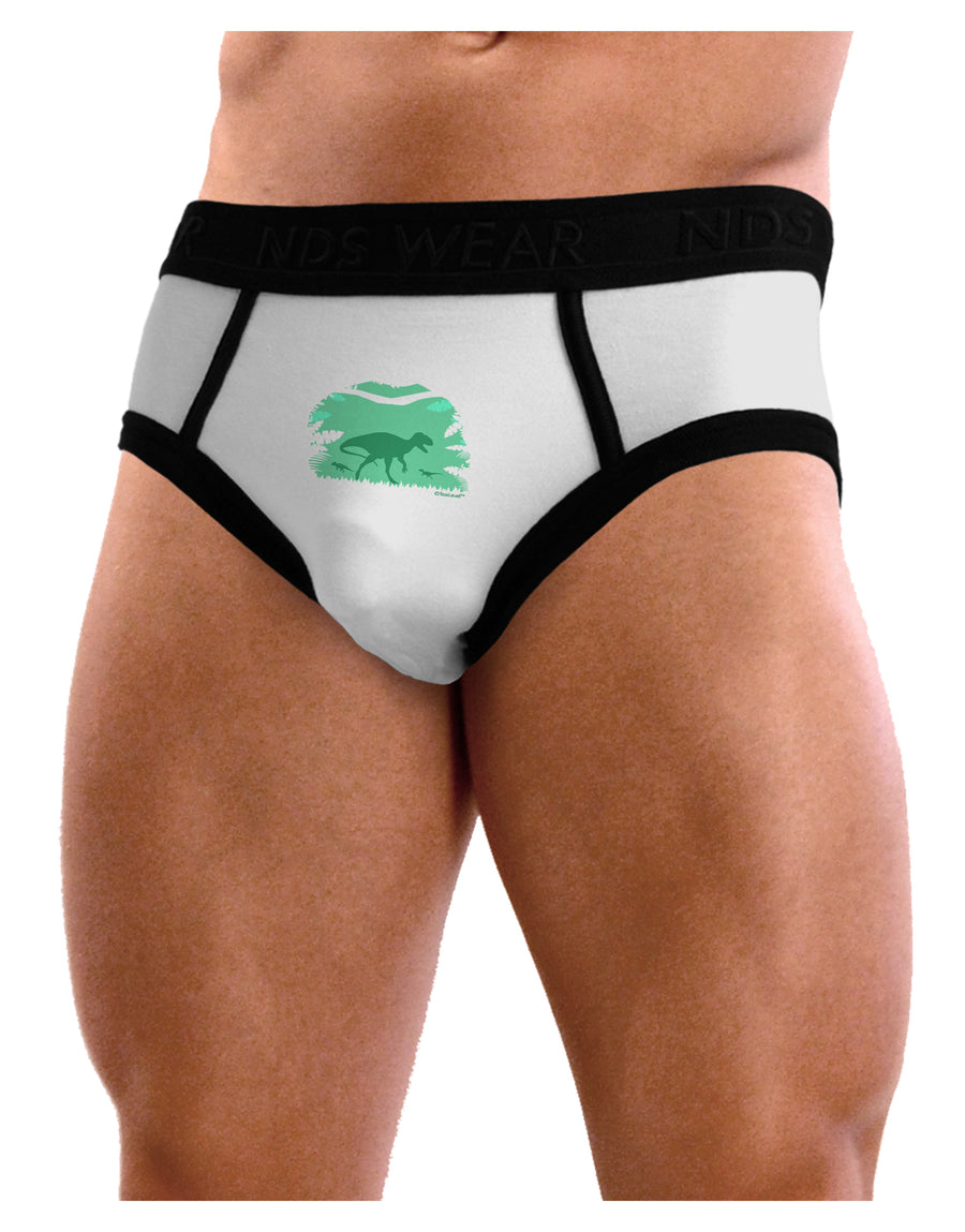 Dinosaur Silhouettes - Jungle Mens NDS Wear Briefs Underwear by TooLoud-Mens Briefs-NDS Wear-White-Small-Davson Sales