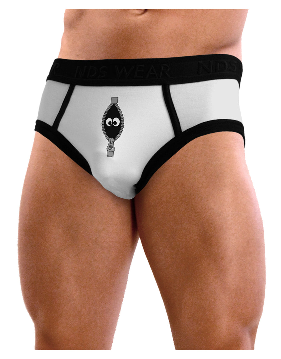 Funny Eyes Peeking Out of Zipper Mens NDS Wear Briefs Underwear by TooLoud-Mens Briefs-TooLoud-White-Small-Davson Sales