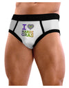 I Love Heart Mardi Gras Mens NDS Wear Briefs Underwear-Mens Briefs-NDS Wear-White-Small-Davson Sales