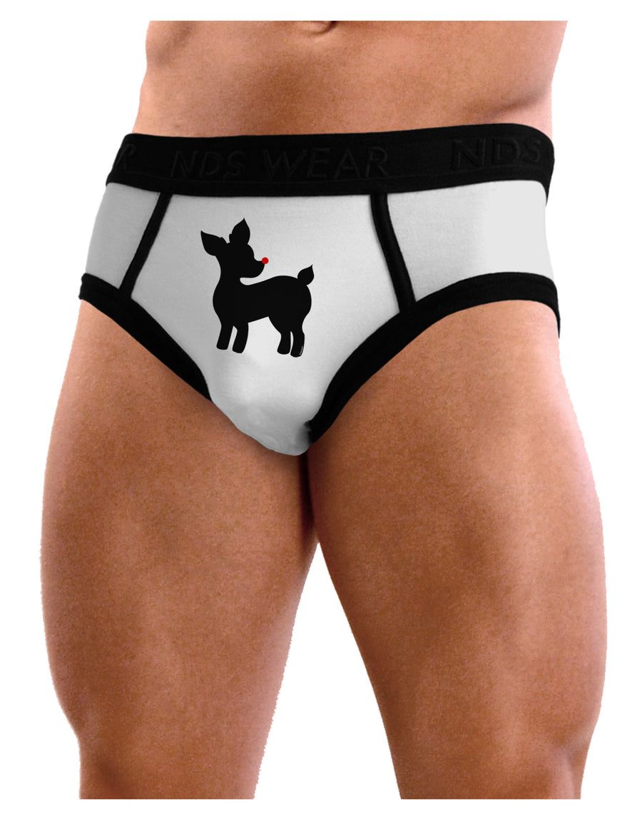 Cute Rudolph Silhouette - Christmas Mens NDS Wear Briefs Underwear by TooLoud-Mens Briefs-NDS Wear-White-Small-Davson Sales