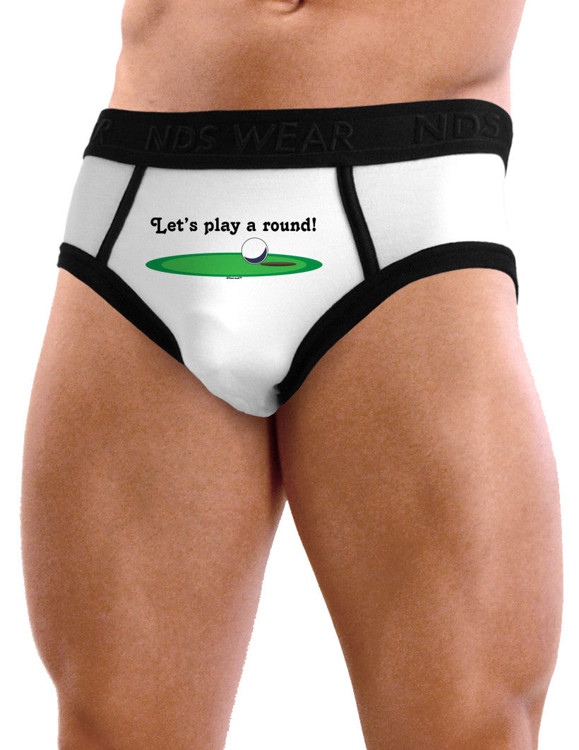 Let's Play a Round Mens NDS Wear Briefs Underwear-Mens Briefs-NDS Wear-White-Small-Davson Sales