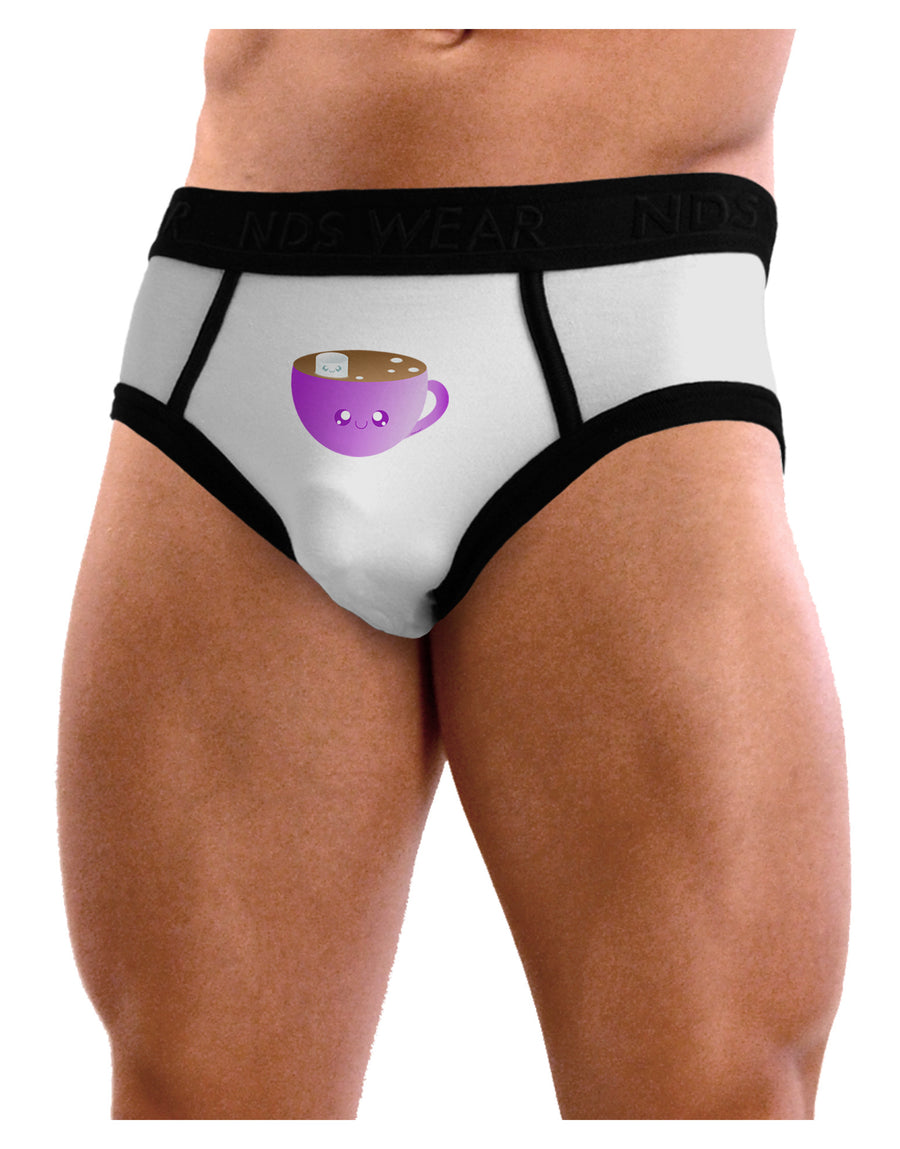 Cute Hot Cocoa Christmas Mens NDS Wear Briefs Underwear-Mens Briefs-NDS Wear-White-Small-Davson Sales