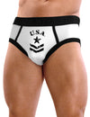 USA Military Star Stencil Logo Mens NDS Wear Briefs Underwear-Mens Briefs-NDS Wear-White-Small-Davson Sales