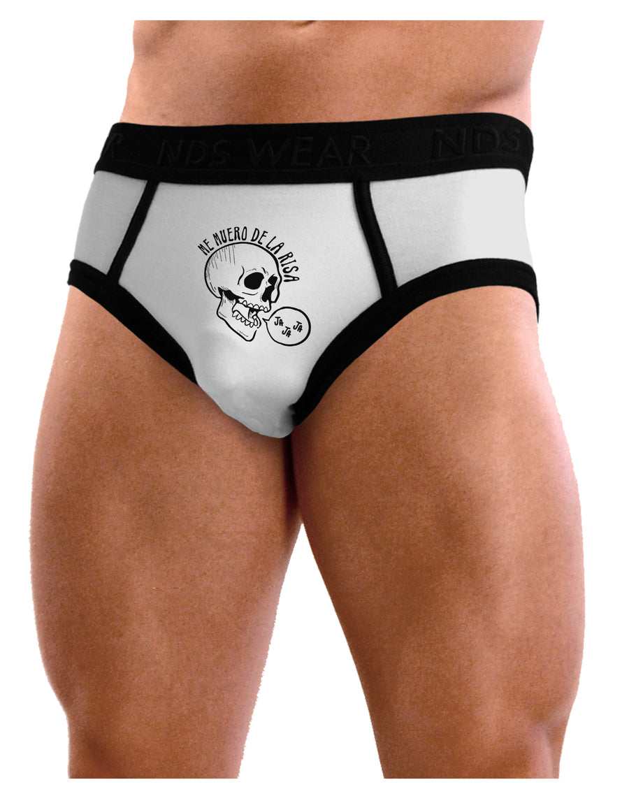 Me Muero De La Risa Skull Mens NDS Wear Briefs Underwear-Mens Briefs-NDS Wear-White-with-Black-Small-Davson Sales