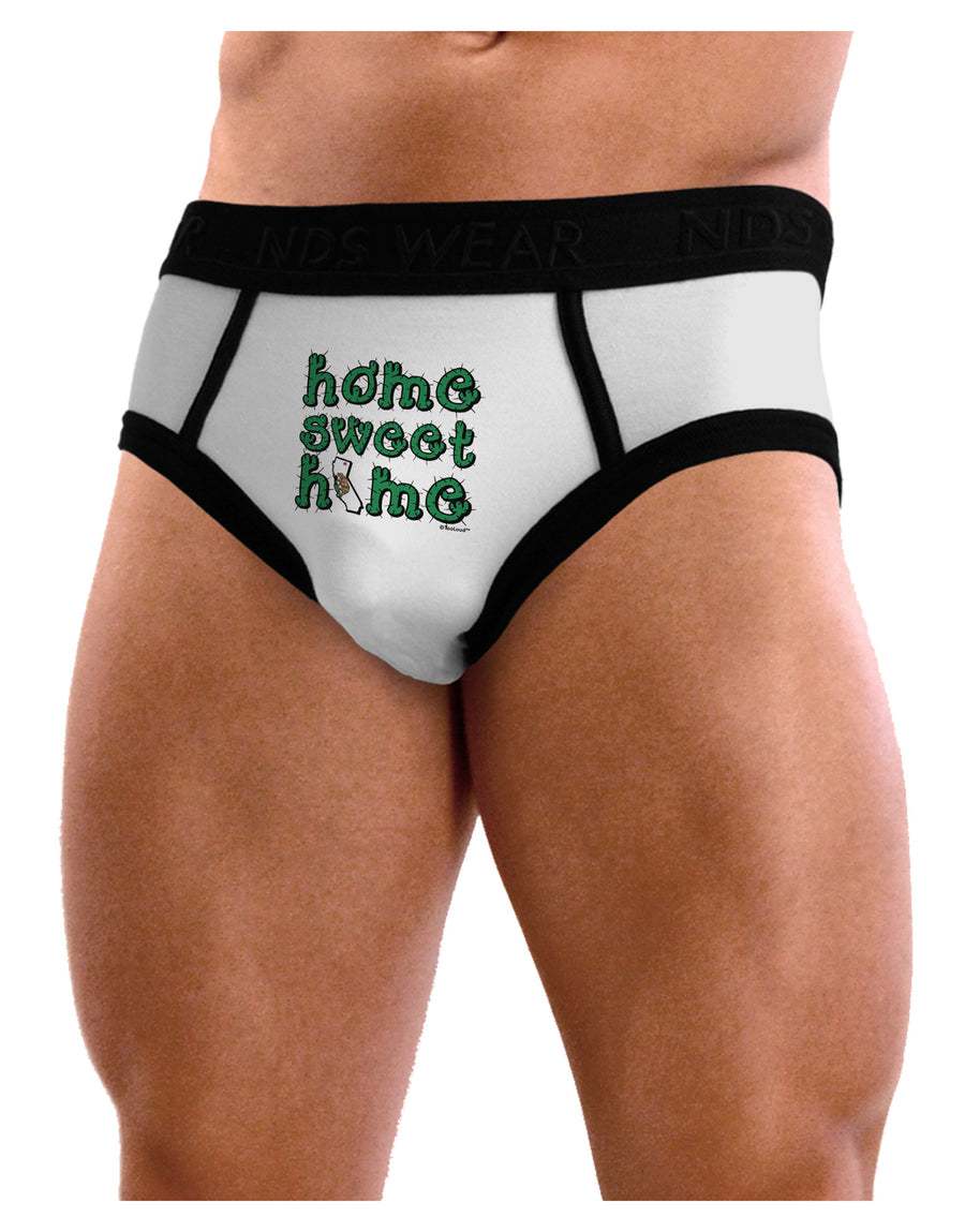 Home Sweet Home - California - Cactus and State Flag Mens NDS Wear Briefs Underwear by TooLoud-Mens Briefs-TooLoud-White-Small-Davson Sales