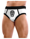 TooLoud Version 9 Black and White Day of the Dead Calavera Mens NDS Wear Briefs Underwear-Mens Briefs-NDS Wear-White-Small-Davson Sales