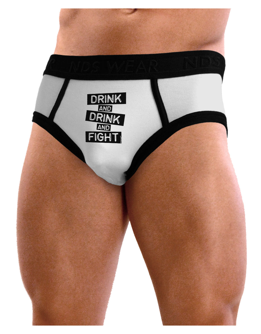 Drink and Drink and Fight Mens NDS Wear Briefs Underwear-Mens Briefs-NDS Wear-White-Small-Davson Sales