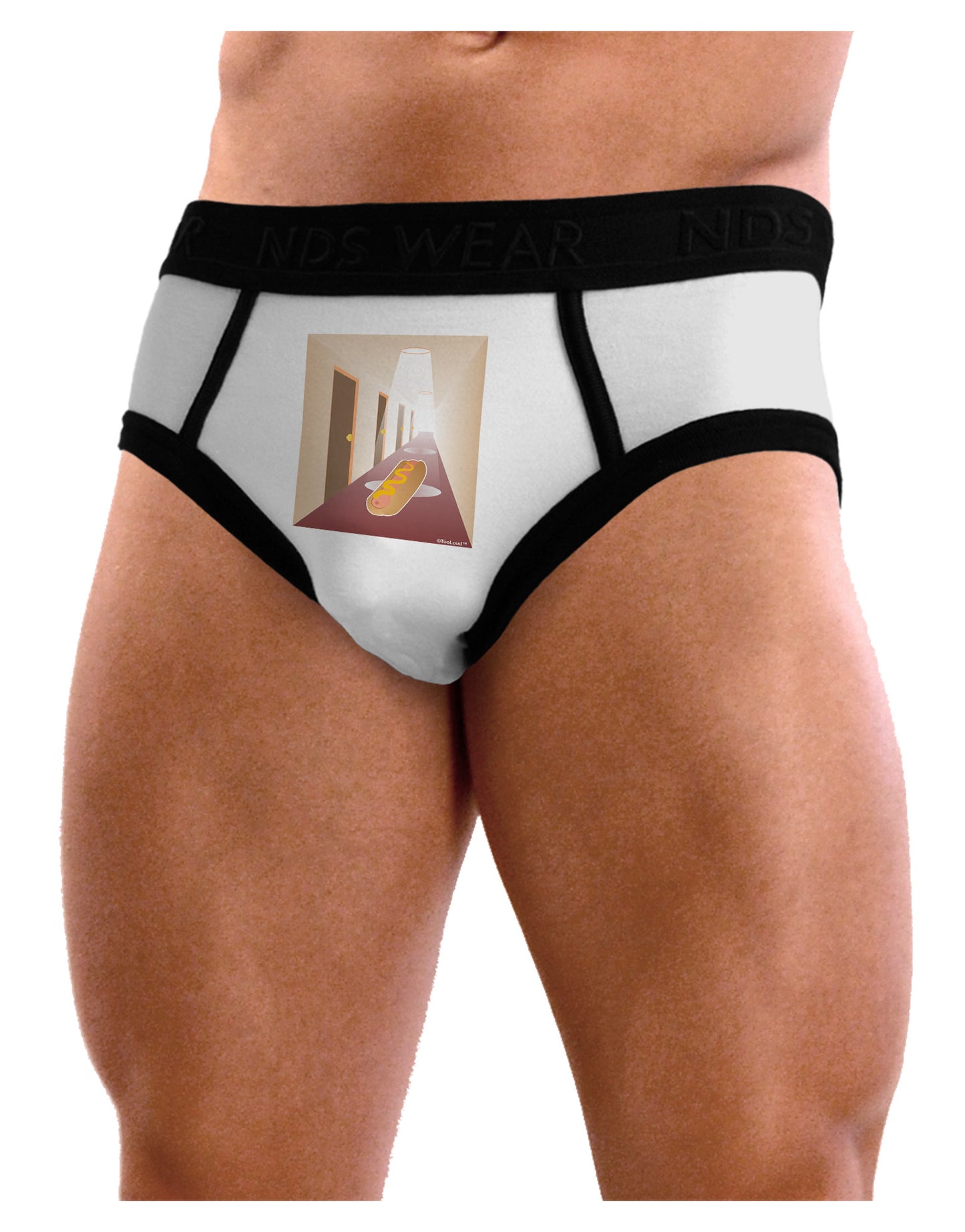 Hotdog in a Hallway Mens NDS Wear Briefs Underwear-Mens Briefs-NDS Wear-White-Small-Davson Sales