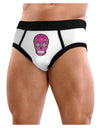 Version 4 Pink Day of the Dead Calavera Mens NDS Wear Briefs Underwear-Mens Briefs-NDS Wear-White-Small-Davson Sales