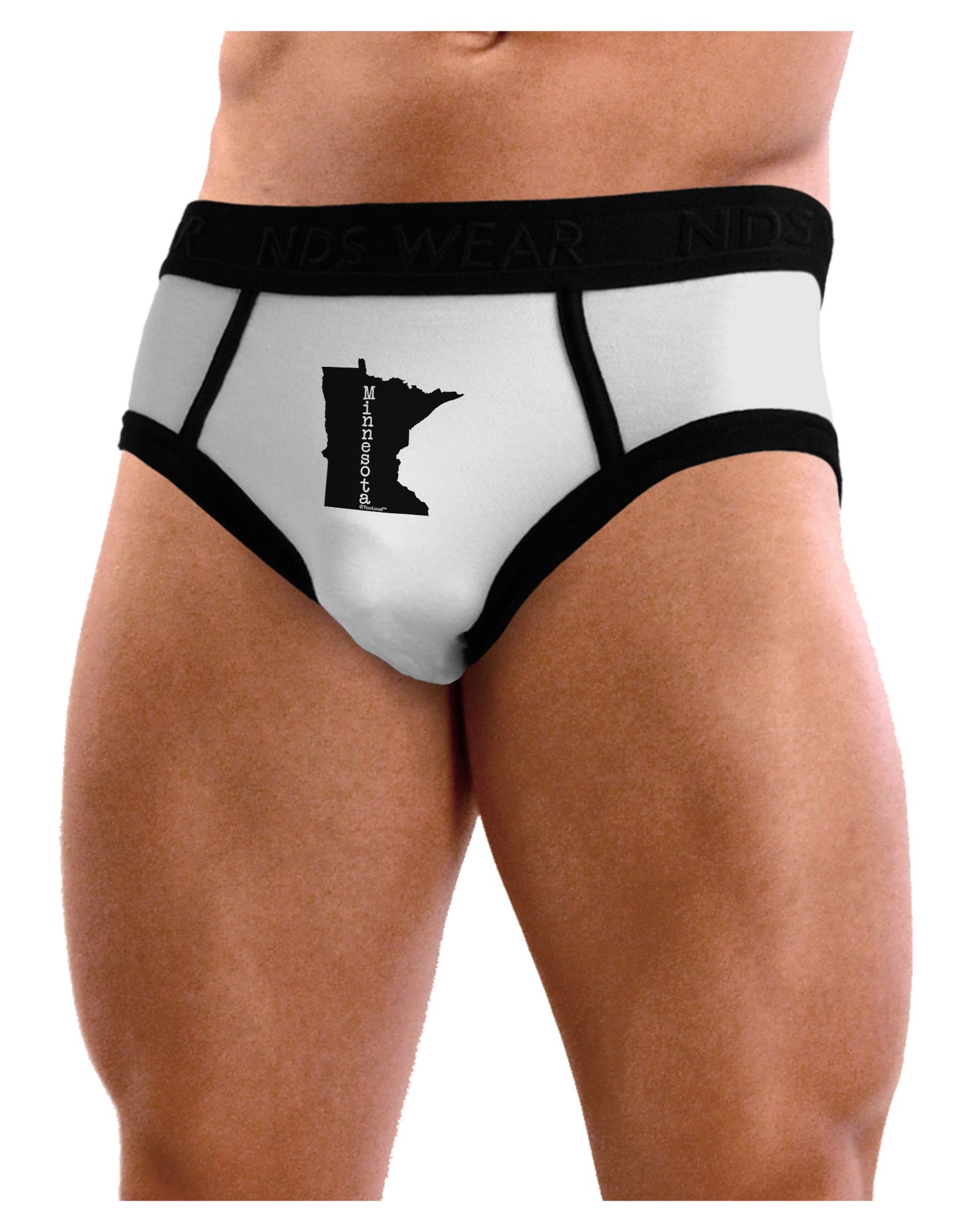 Minnesota - United States Shape Mens NDS Wear Briefs Underwear-Mens Briefs-NDS Wear-White-Small-Davson Sales