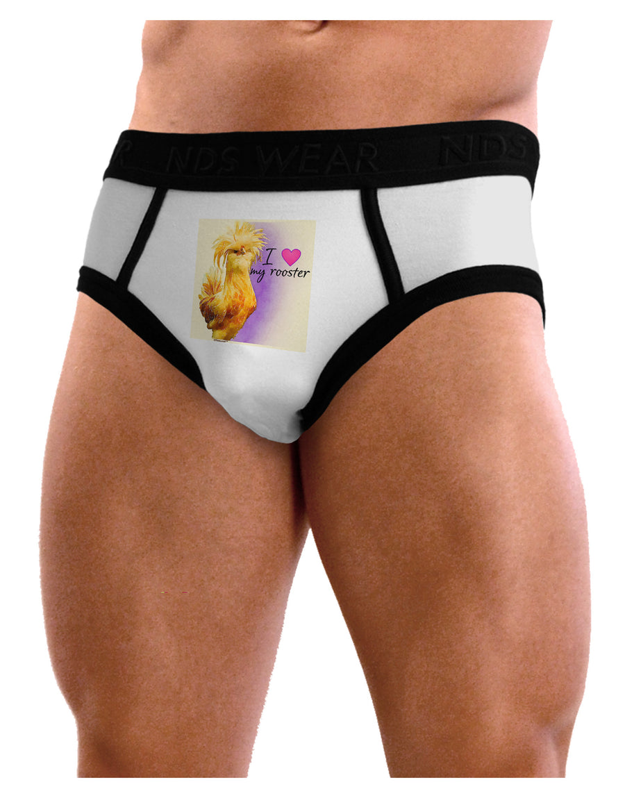 I Heart My Rooster Mens NDS Wear Briefs Underwear-Mens Briefs-NDS Wear-White-Small-Davson Sales