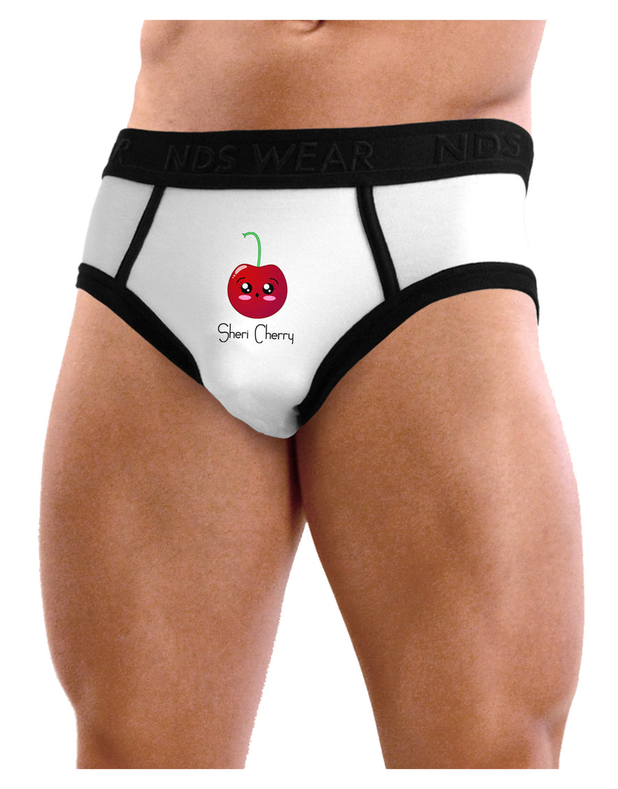 Sheri Cherry Text Mens NDS Wear Briefs Underwear-Mens Briefs-NDS Wear-White-Small-Davson Sales