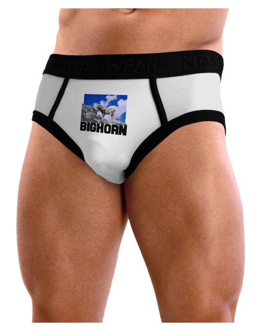 Bighorn Ram Text Mens NDS Wear Briefs Underwear-Mens Briefs-NDS Wear-White-Small-Davson Sales