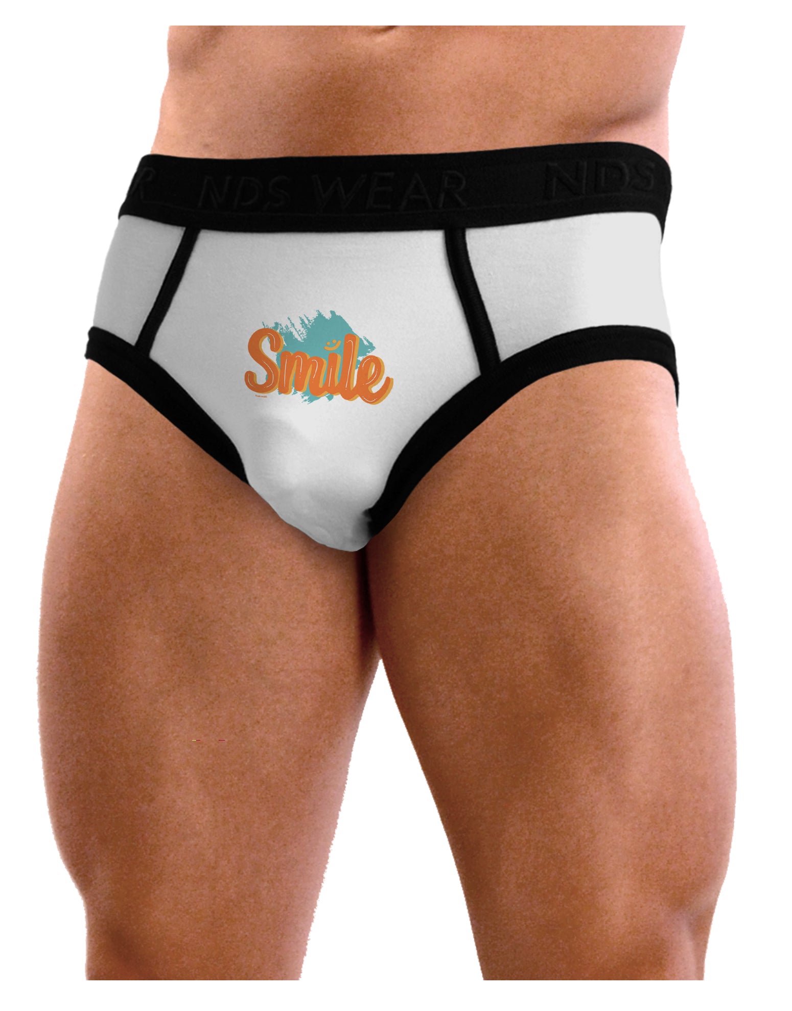 Smile Mens NDS Wear Briefs Underwear-Mens Briefs-NDS Wear-White-with-Black-Small-Davson Sales