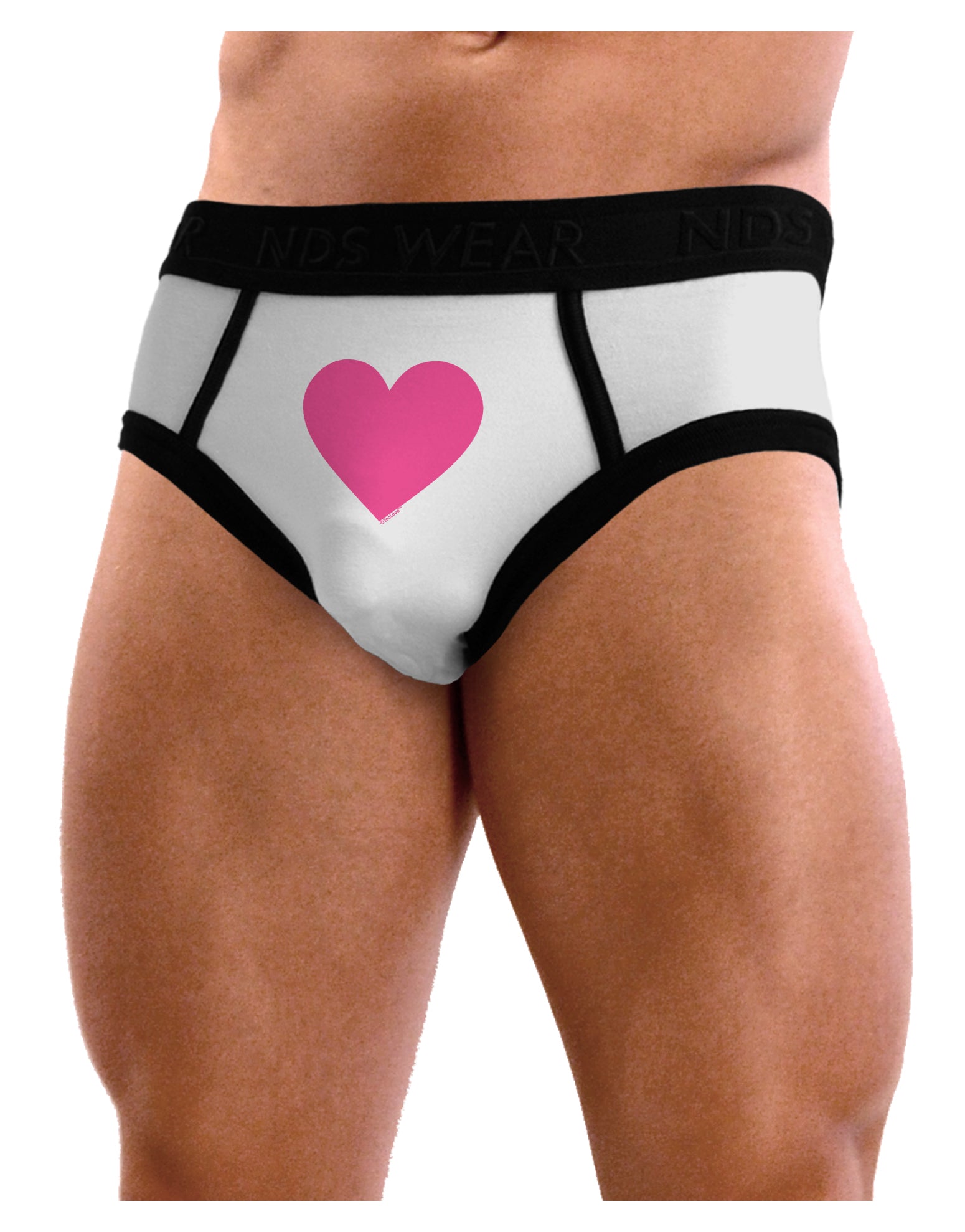 Big Pink Heart Valentine's Day Mens NDS Wear Briefs Underwear - Davson Sales