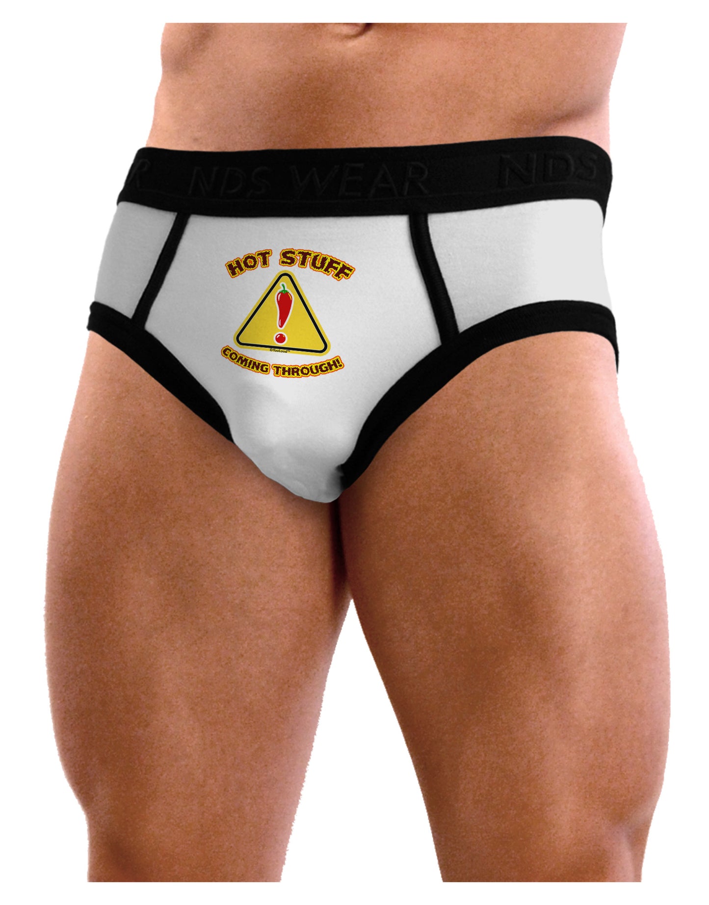 Hot Stuff Coming Through Mens NDS Wear Briefs Underwear-Mens Briefs-NDS Wear-White-Small-Davson Sales