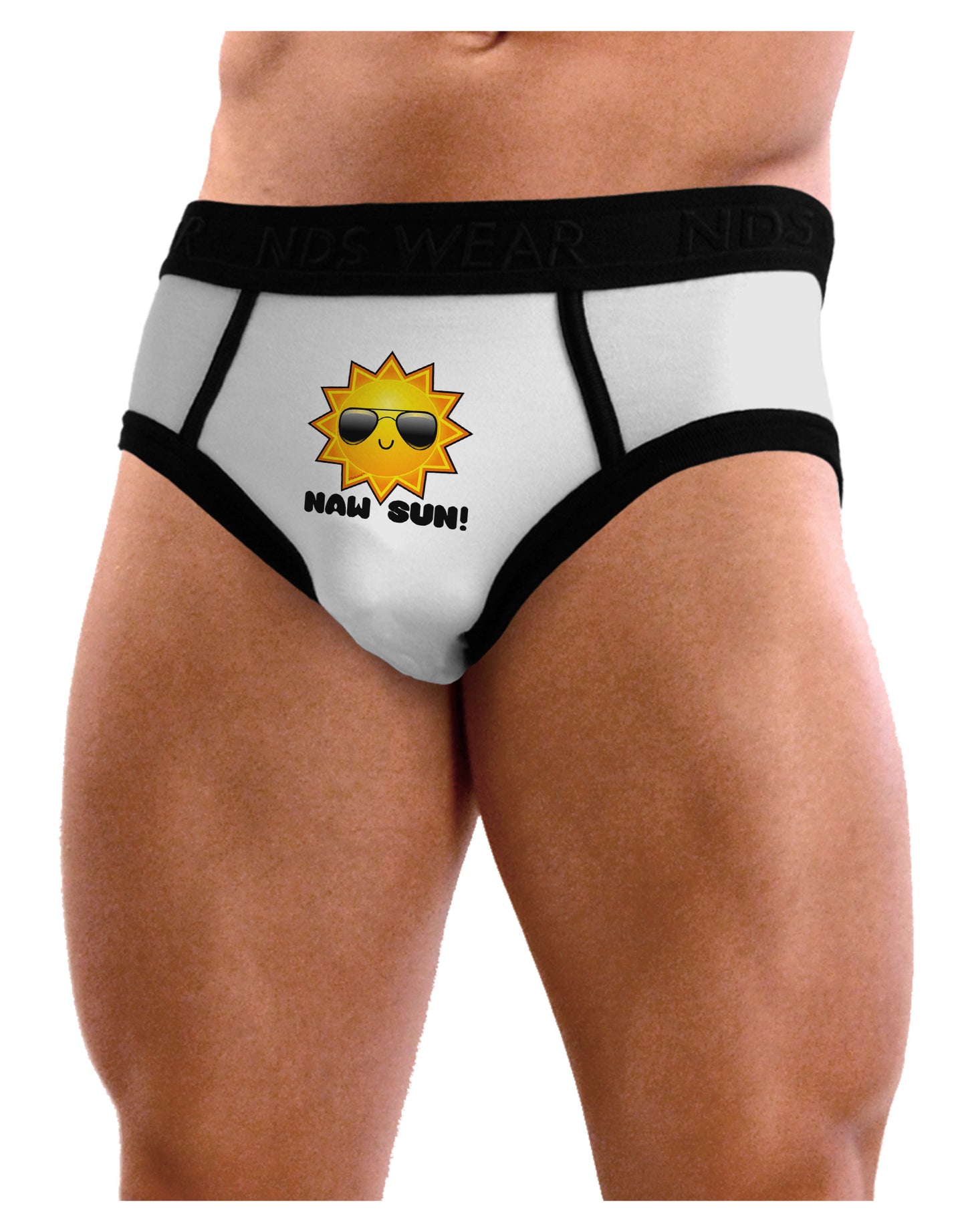 Naw Sun Cute Sun Mens NDS Wear Briefs Underwear-Mens Briefs-NDS Wear-White-Small-Davson Sales