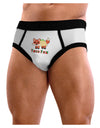 Cute Taco Fox Text Mens NDS Wear Briefs Underwear-Mens Briefs-NDS Wear-White-Small-Davson Sales